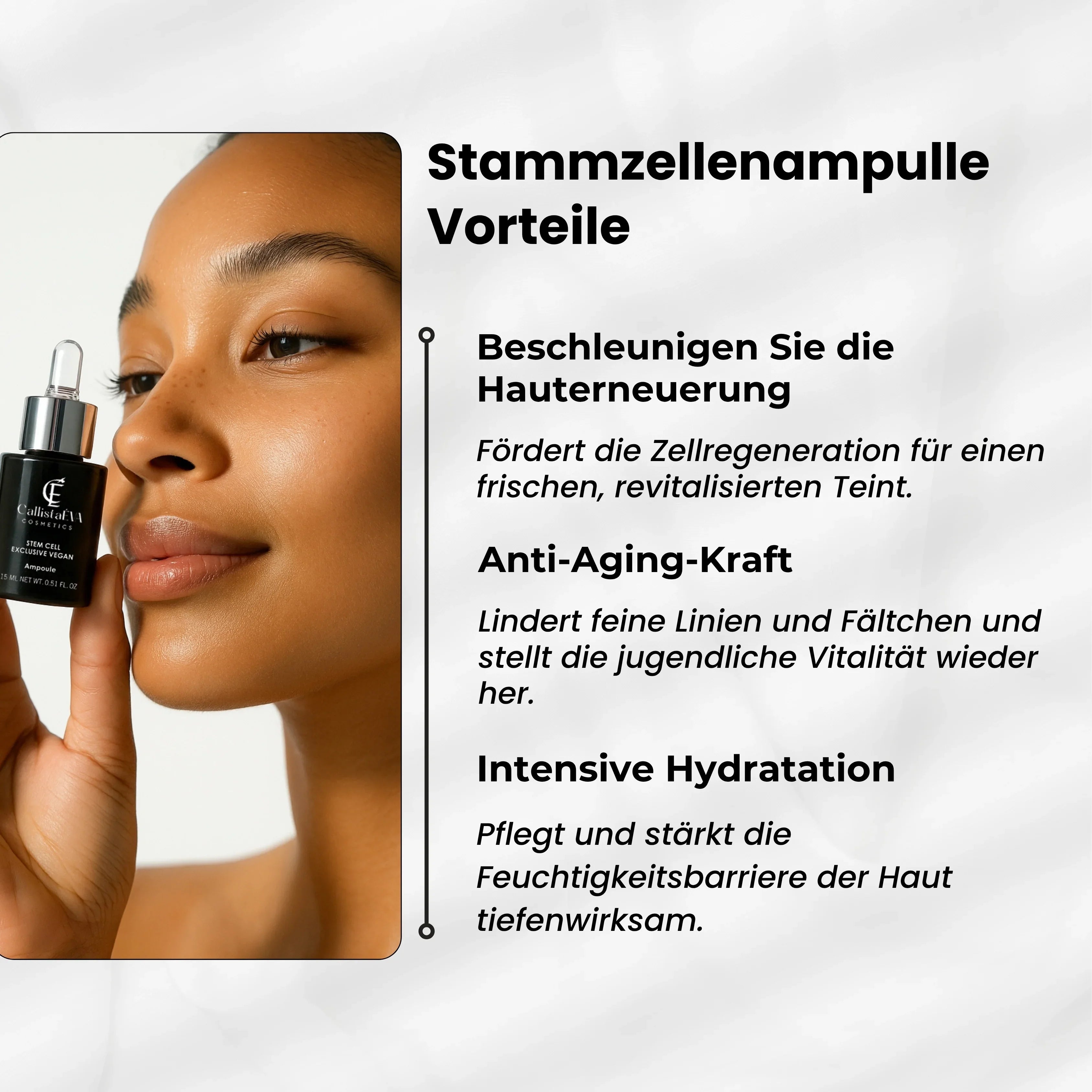 CallistaÉVA Stem Cell Exclusive Vegan Ampoule – Alpine Rose Stem Cells & Peptides for Firm-Radiant Skin