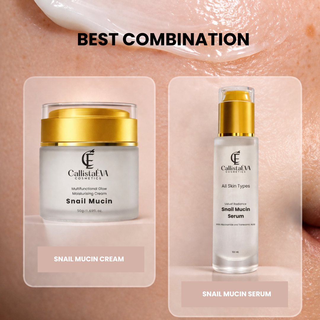 Snail Mucin Cream with Ceramides & Peptides – Hydrating Barrier Repair, Anti-Aging Moisturizer for All Skin Types - 50g