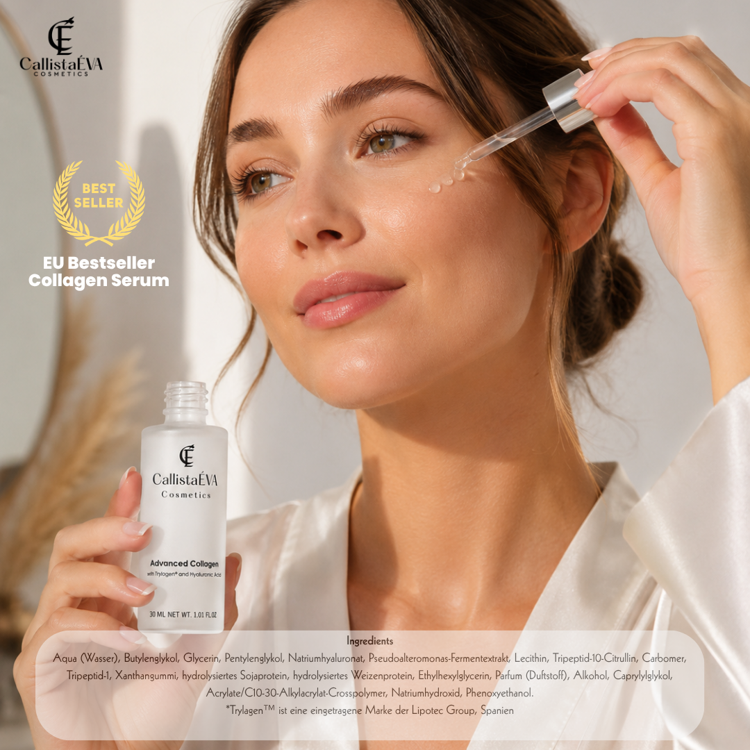 Advanced Collagen Boosting Serum with Hyaluronic Acid & Trylagen™ Peptides – Deep Hydration, Firming & Anti-Aging 30ML